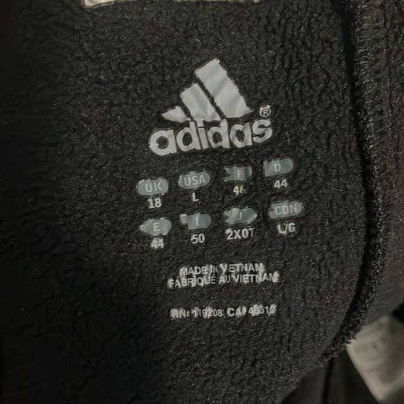 Adidas fleece wide leg track pants - Picture 2 of 2